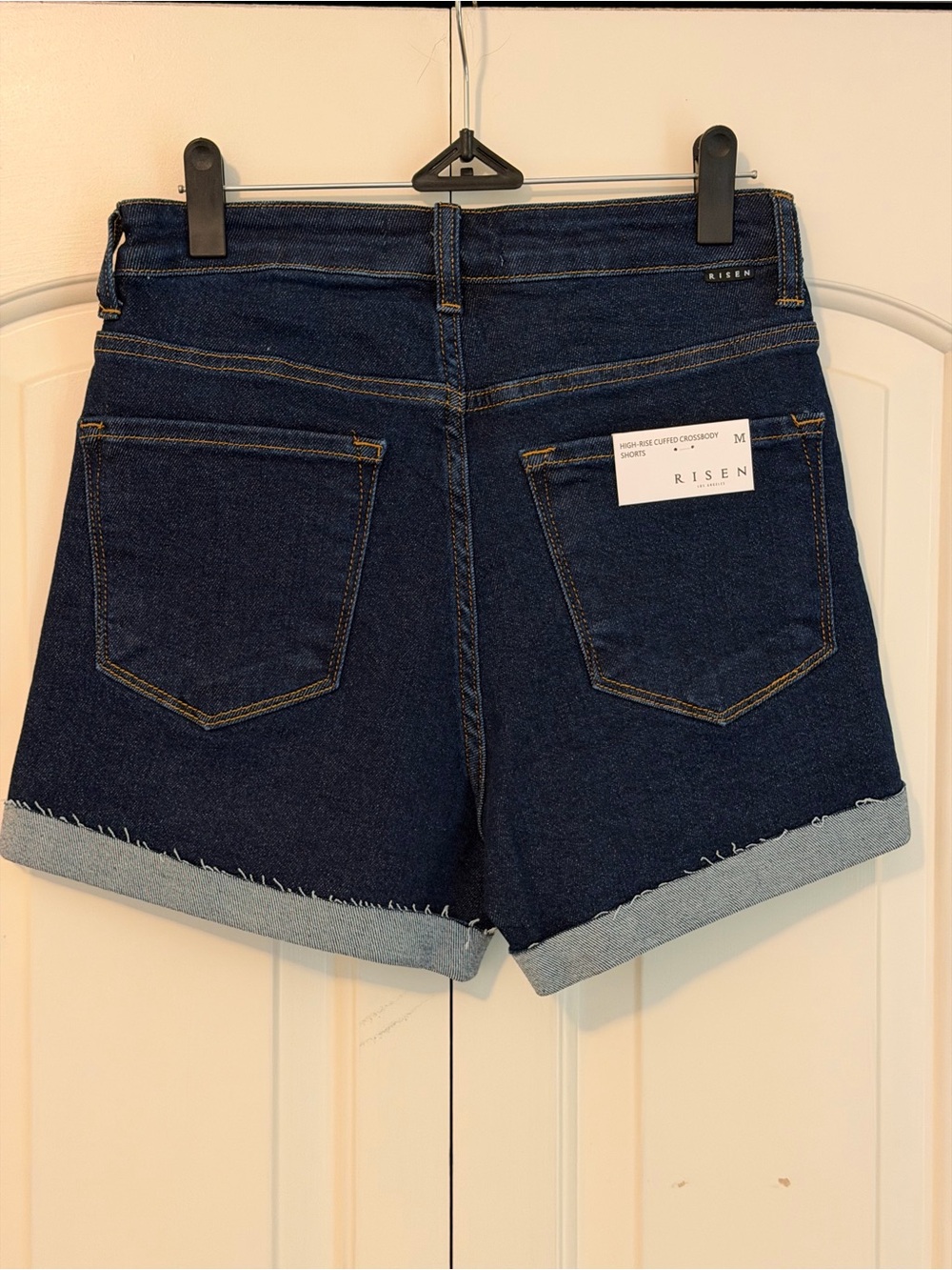 Risen Jeans Elsie High Rise Crossover Cuffed Shorts - Picture 4 of 7